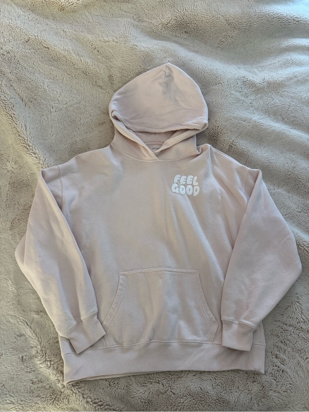 Hollister Pale Pink "Feel Good" Pullover Hoodie